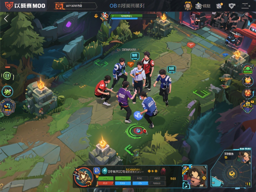 以某场MOBA赛事的OB回放为例：队伍中的辅助选手